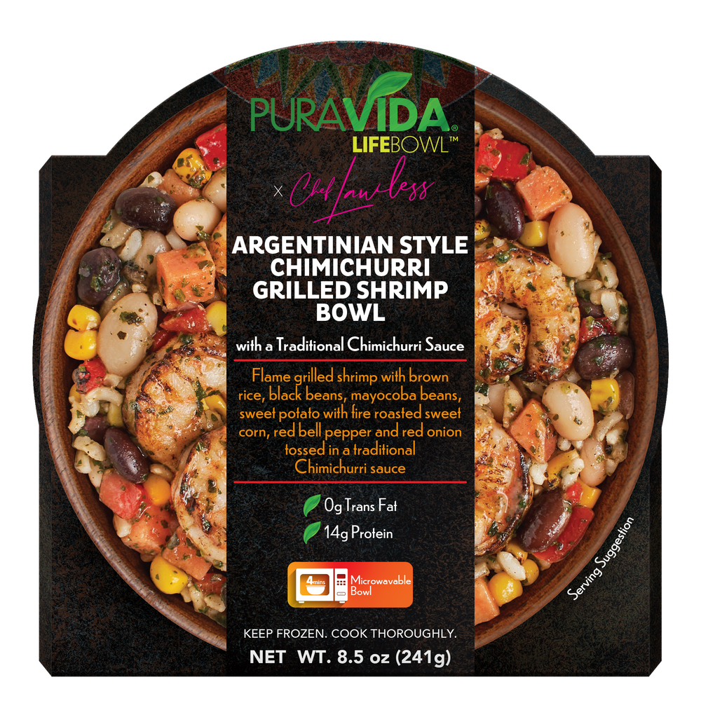 Argentinian Style Chimichurri Grilled Shrimp Bowl With A Traditional Chimichurri Sauce