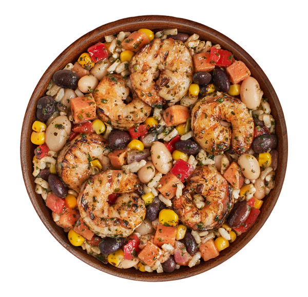 Argentinian Style Chimichurri Grilled Shrimp Bowl With A Traditional Chimichurri Sauce