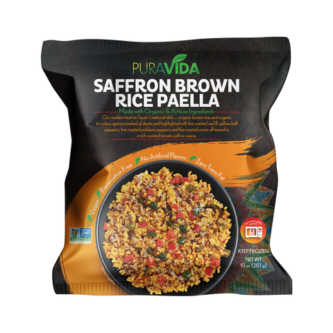 Saffron Brown Rice Paella